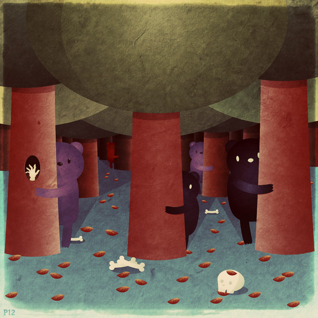 Cute Little Hungry Bears - Color